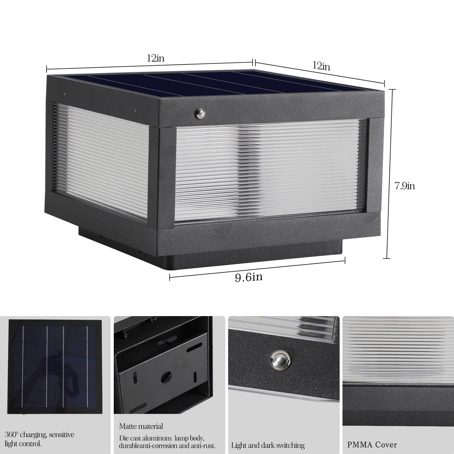 Cleo Modern Solar Dimmable Wall Lamp