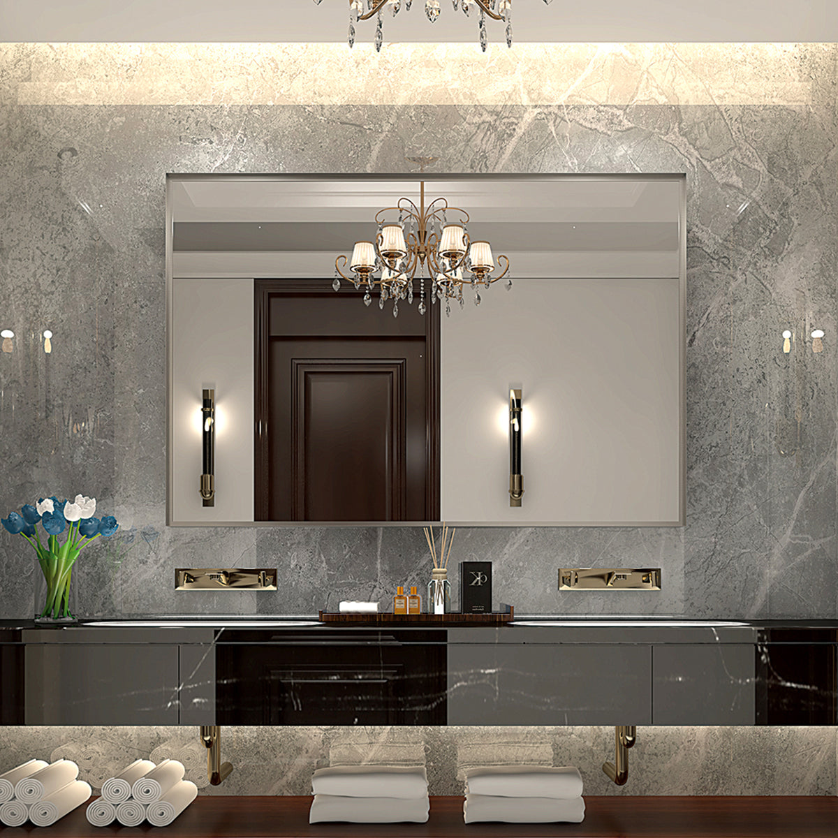 Irvington Modern Beveled Wall Mirror