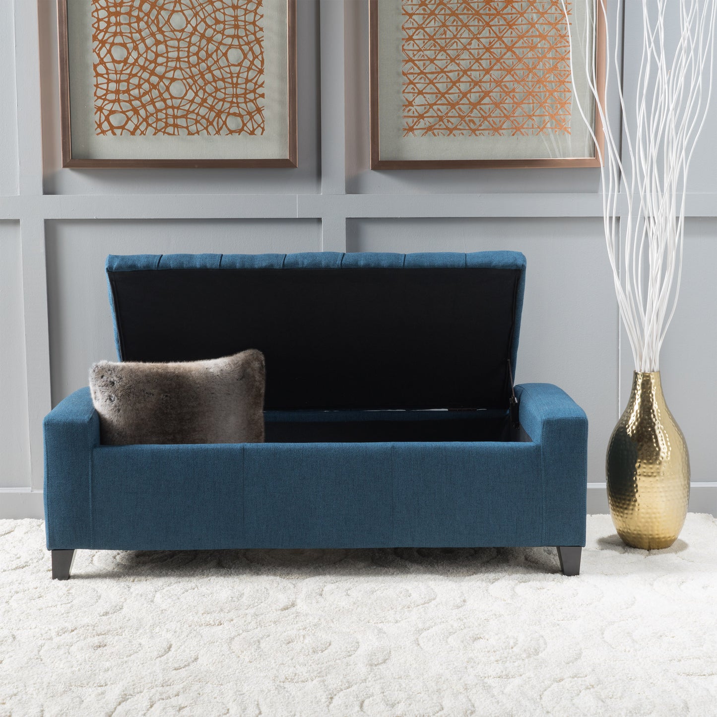 Napa Contemporary Velvet Classic Ottoman
