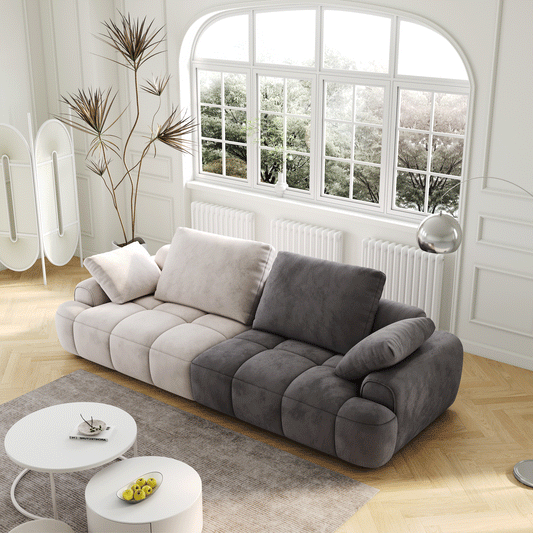 Marites Modern Suede Modern Sofa