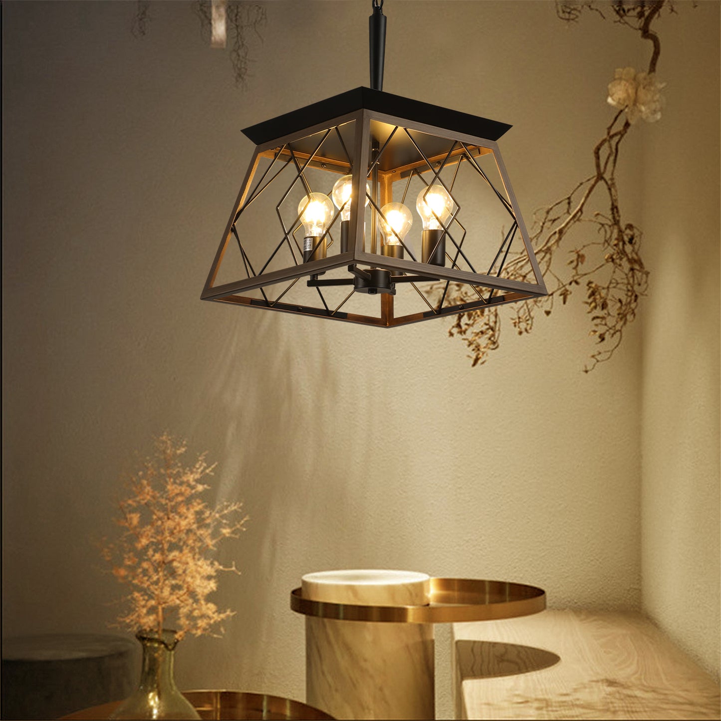 Mission Traditional Industrial Farmhouse Chandelier