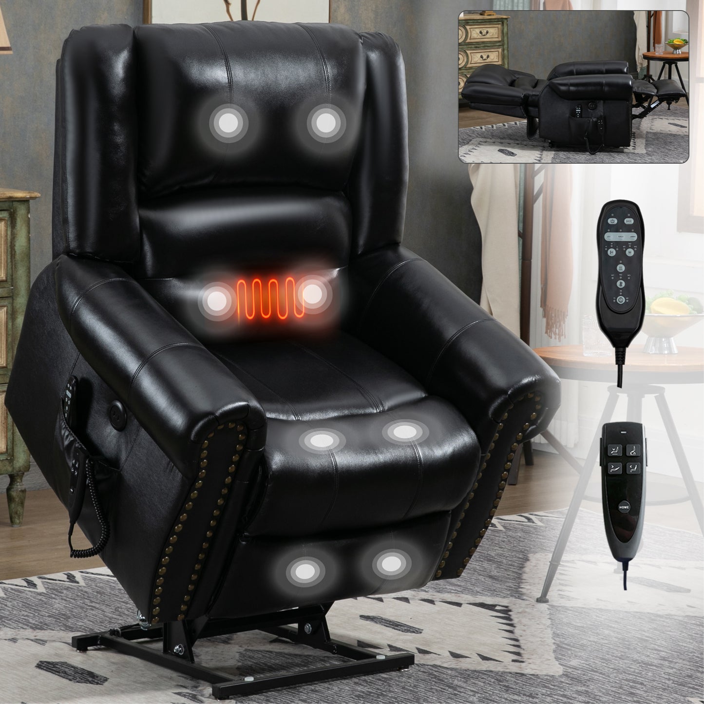 Sonoma Modern Genuine Leather Recliner Chair