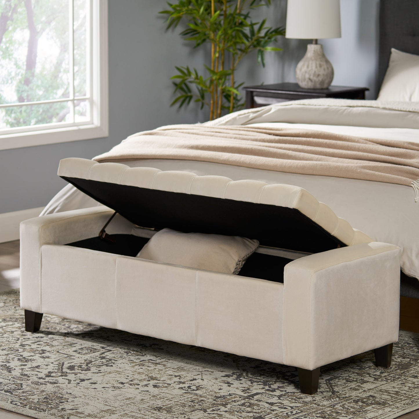 Healdsburg Contemporary Velvet Ottoman