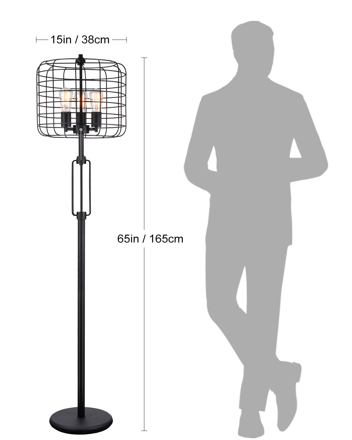 Lazzareschi Industrial Wire Cage Lamp