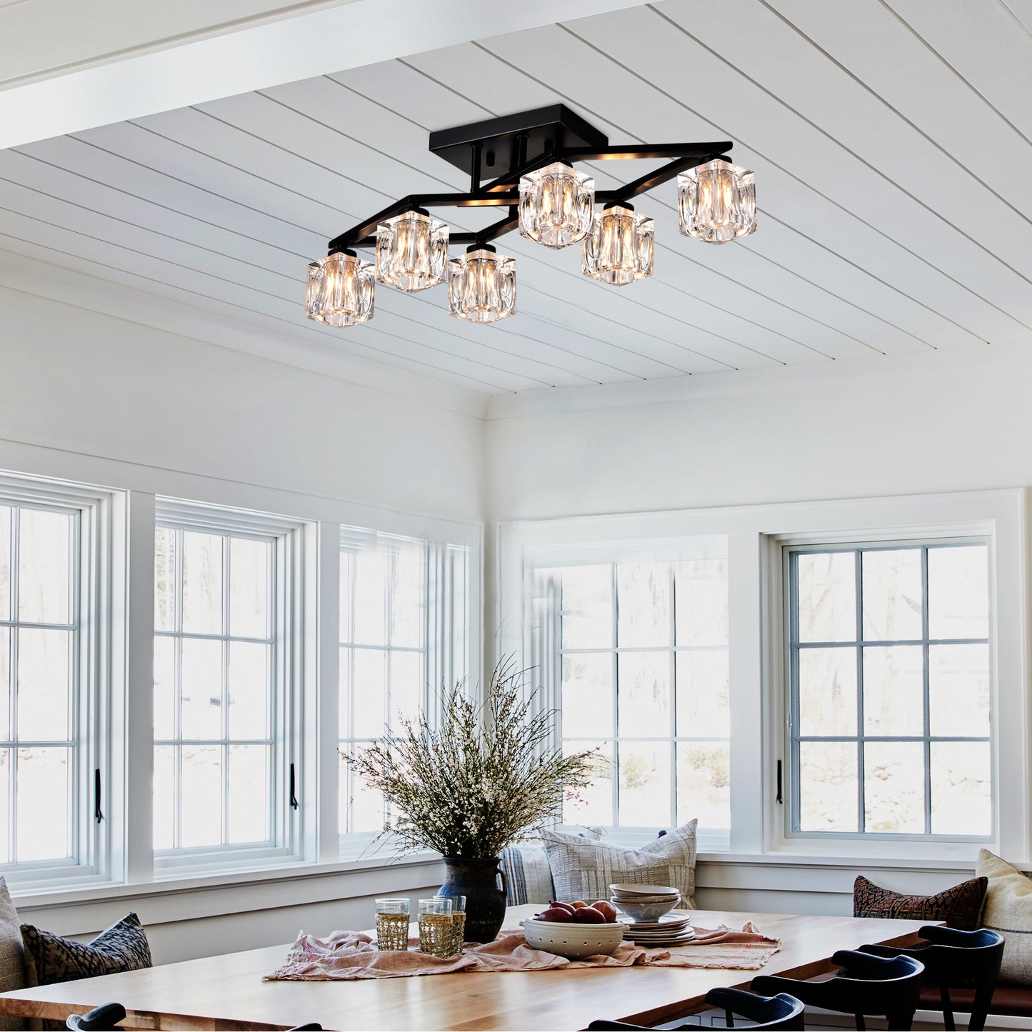 Lazzareschi Modern Light Crystal Ceiling