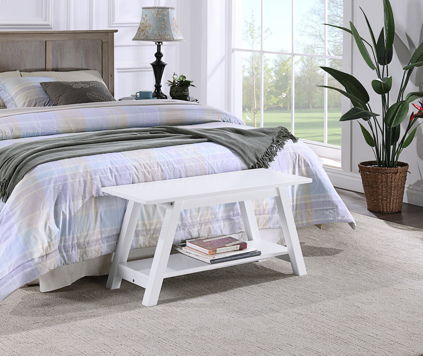 Jiron Craftsman Solid Wood Bench