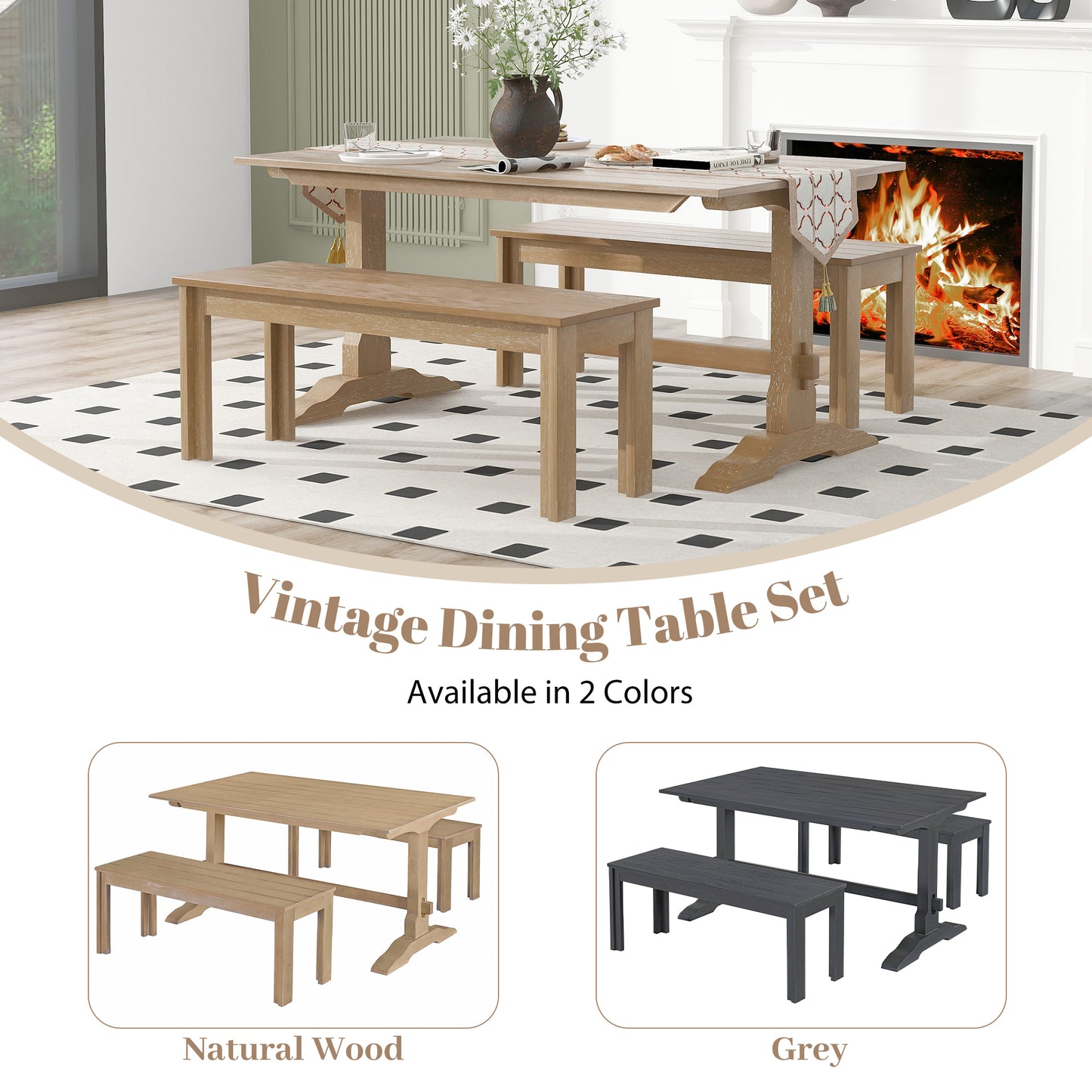 Mission Modern Trestle Dining Set