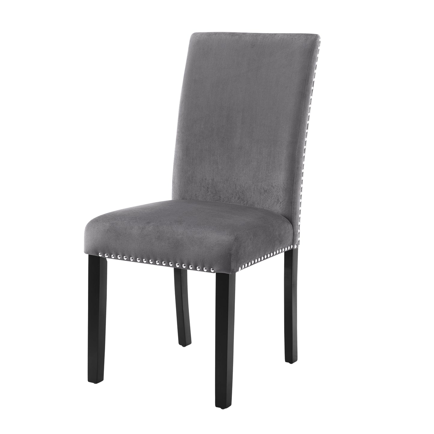 Justo Contemporary Velvet Nailhead Chair