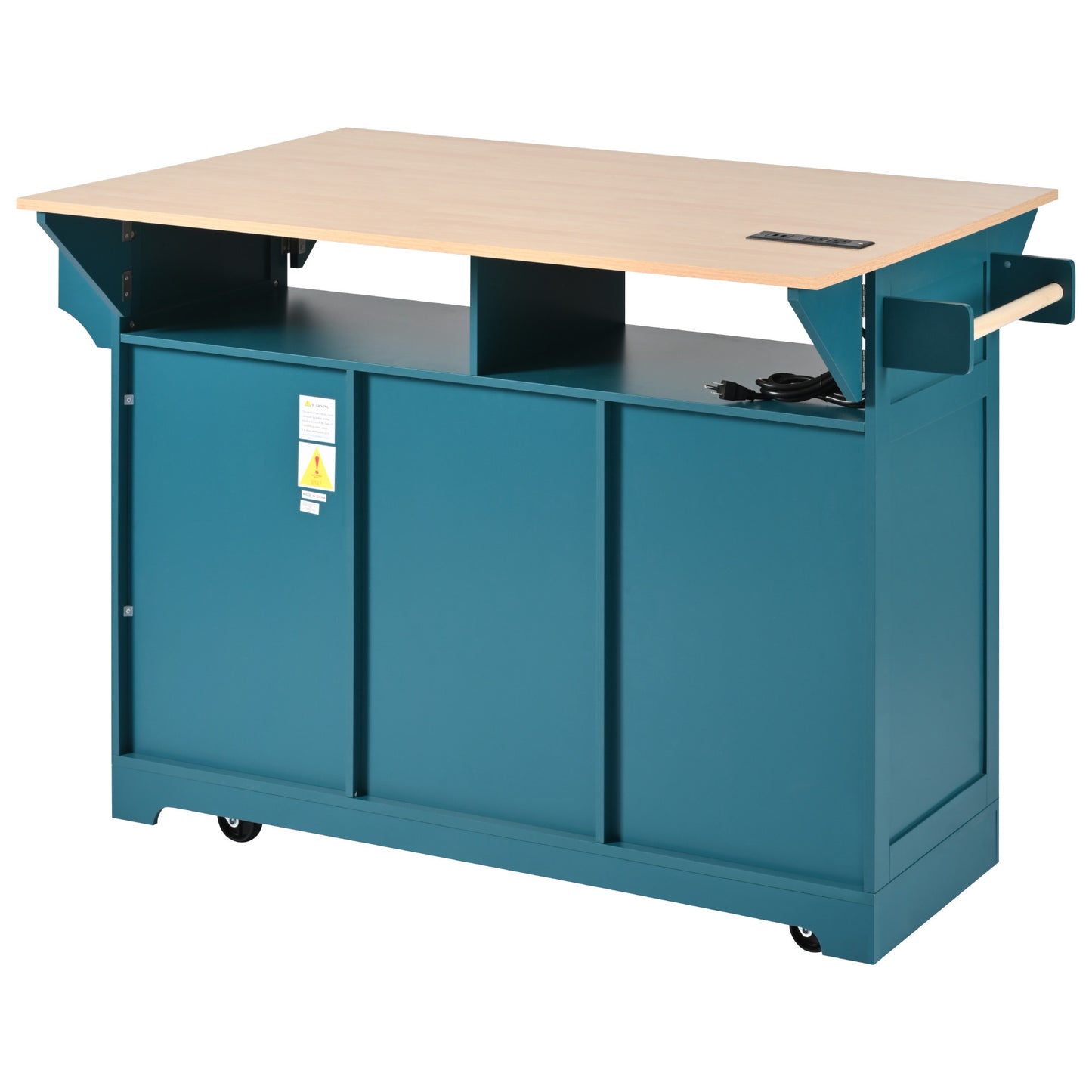 Cleo Modern Rolling Kitchen Cart