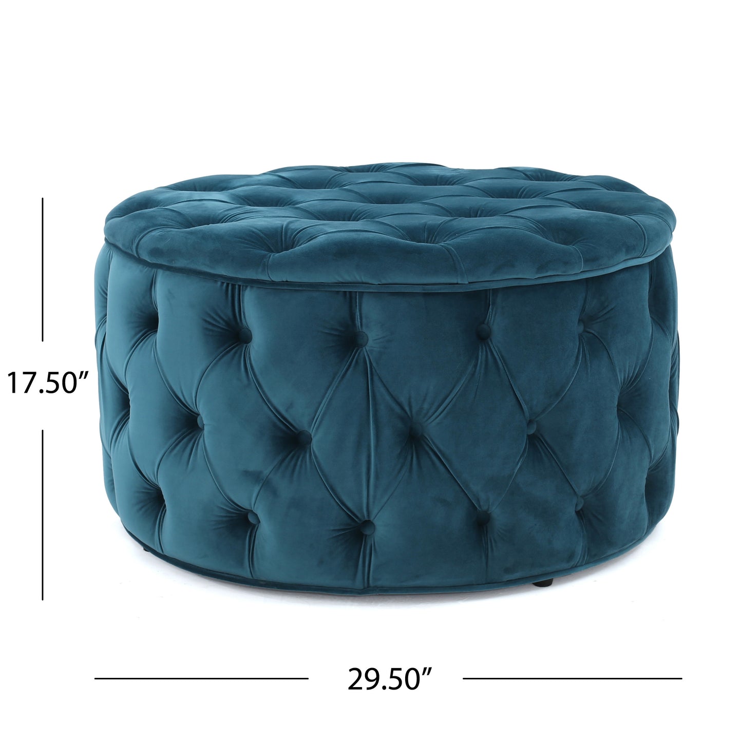 Somerset Contemporary Velvet Ottoman
