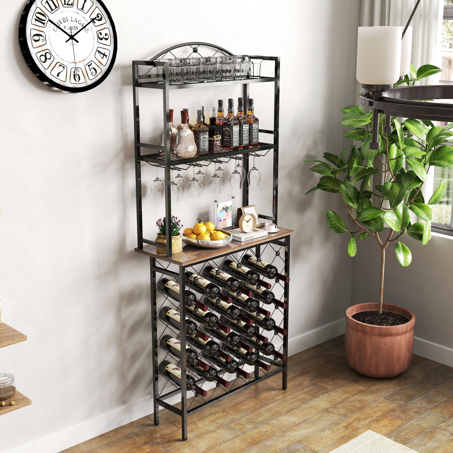 Eda Industrial Metal Wine Rack