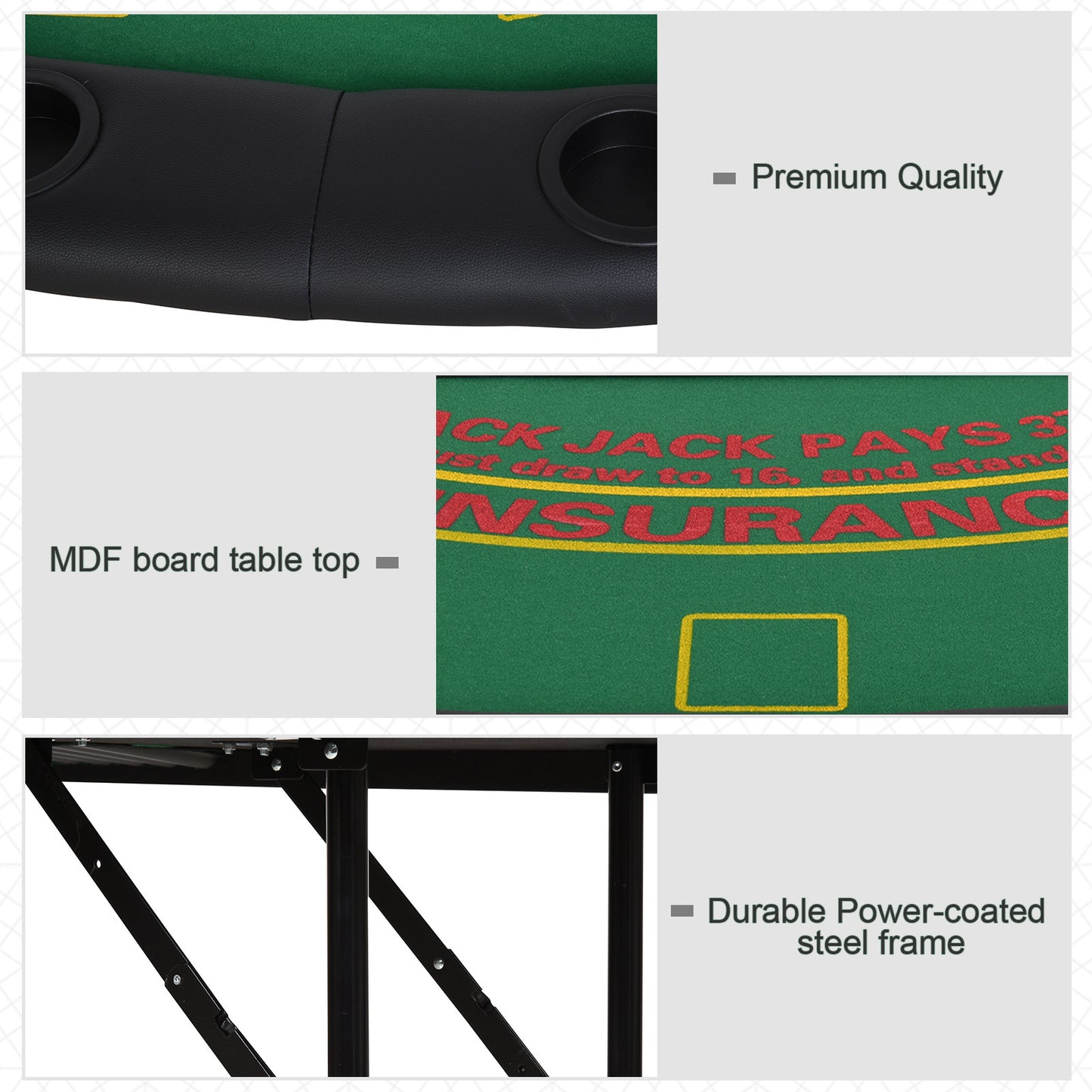 Silverleaf Contemporary Poker Table Foldable