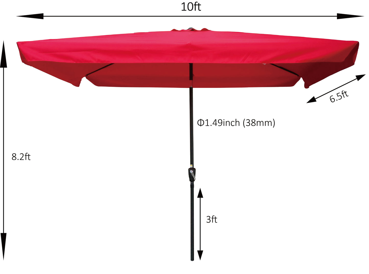 Fremont Modern Crank Tilt Patio Umbrella