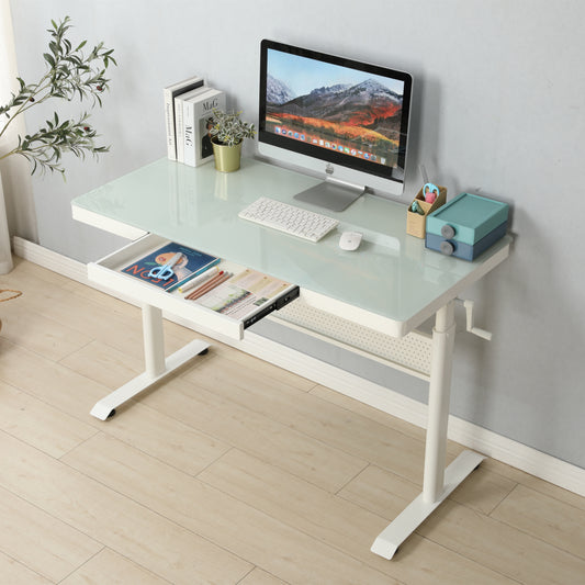 Somerset Modern Tempered Glass Standing Desk