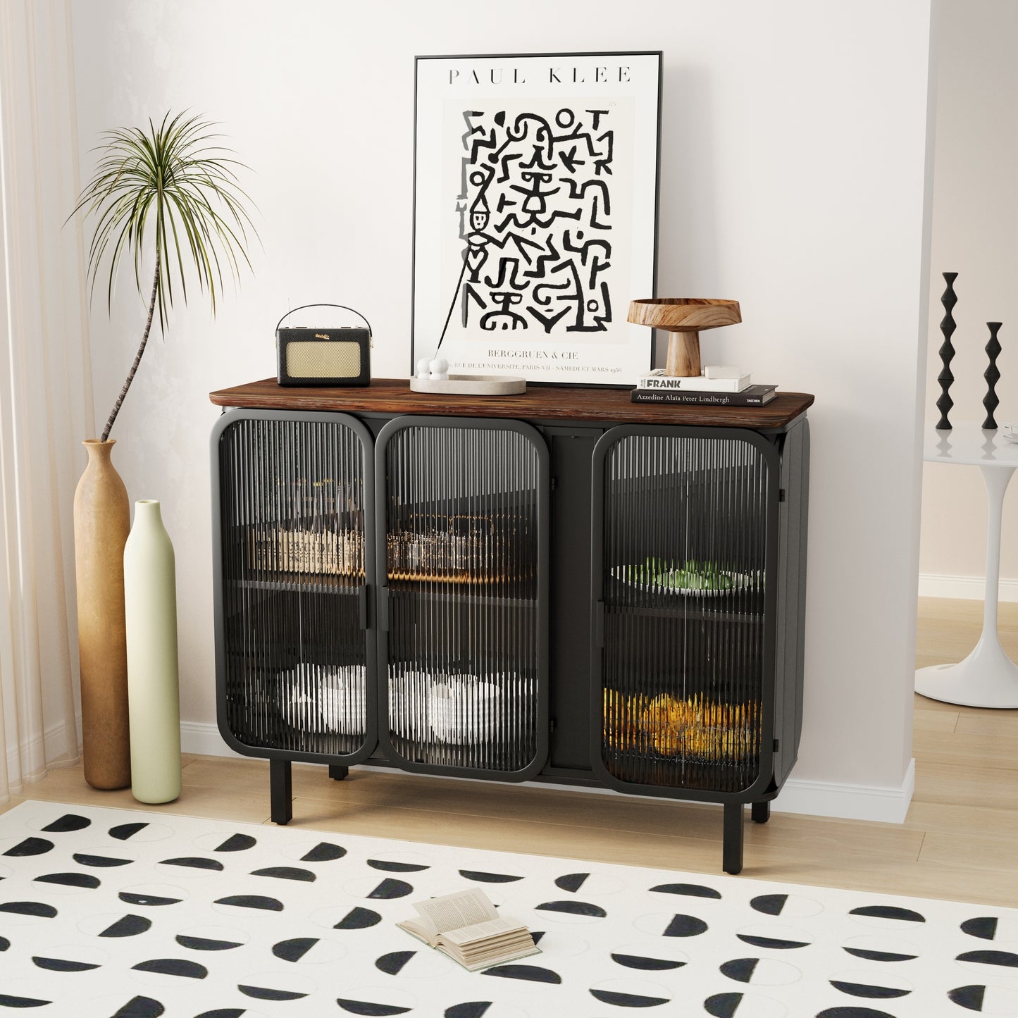 Sonoma Modern Glass Storage Cabinet