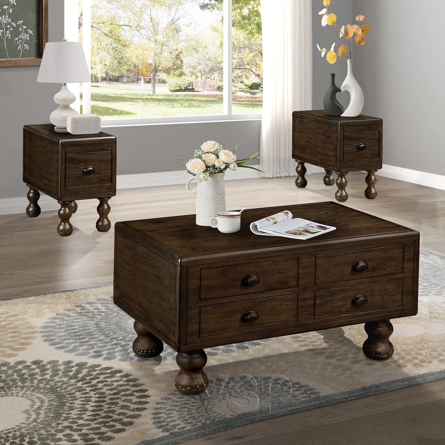 Niles Craftsman Solid Wood Side Table
