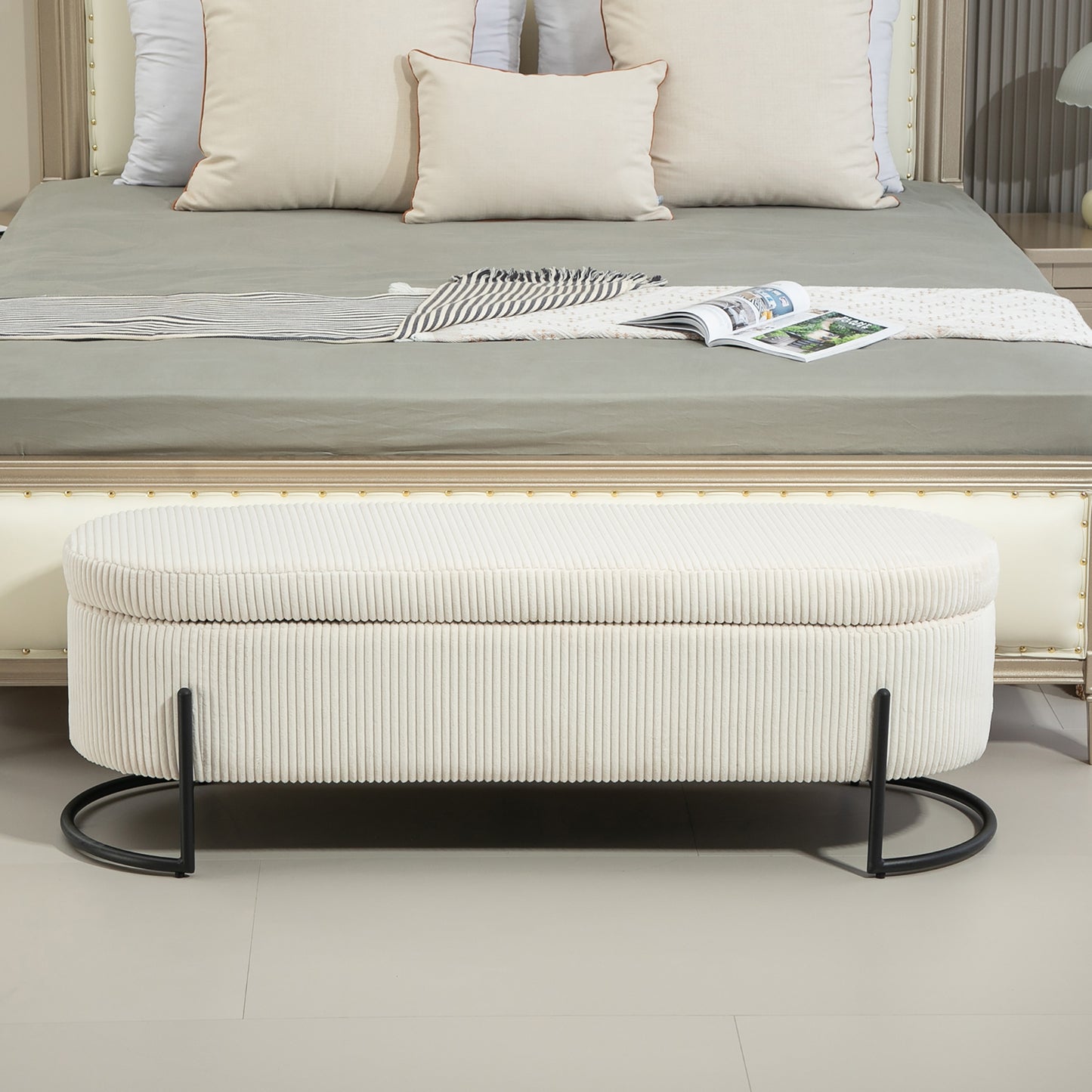 Lula Modern Upholstered Storage Ottoman