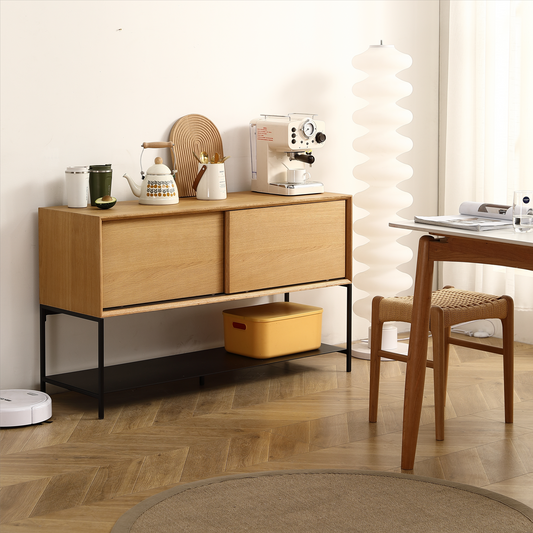 Cleo Contemporary Sliding Buffet Cabinet