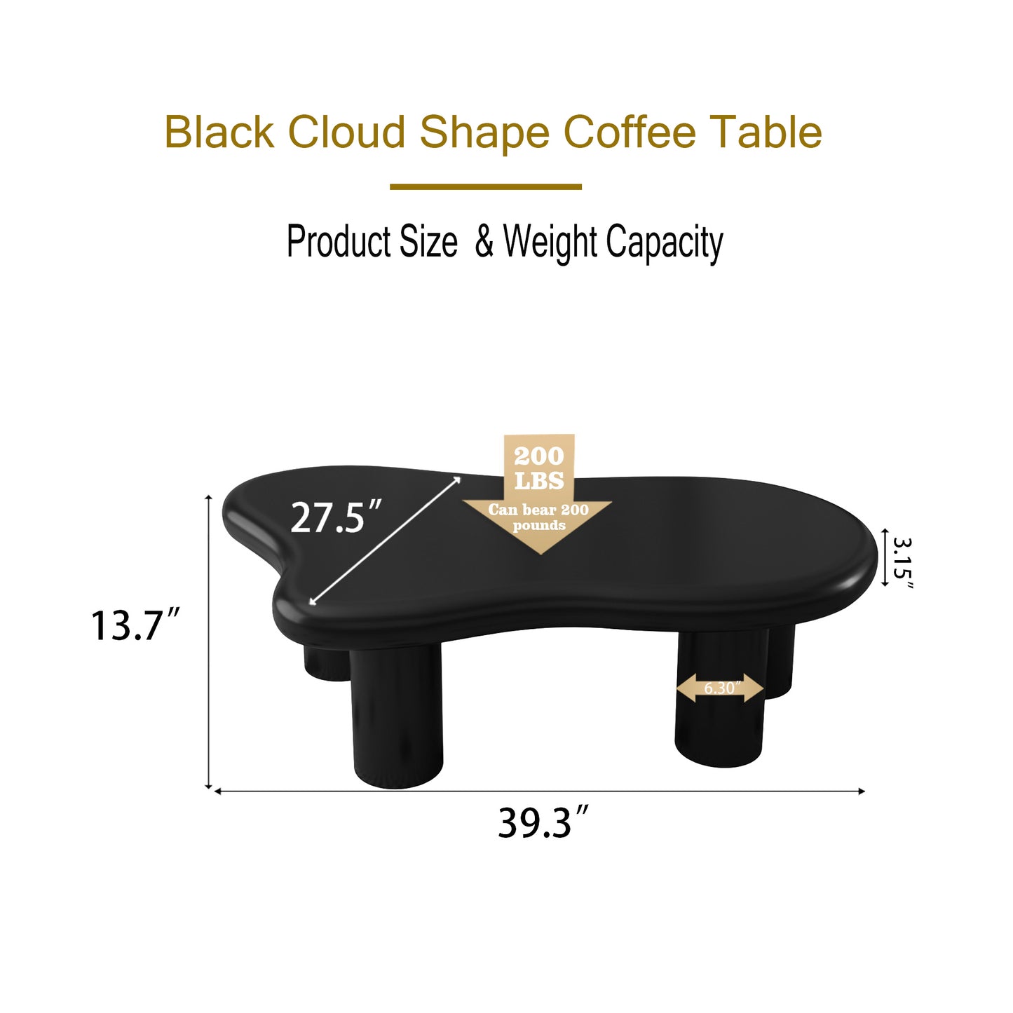 Healdsburg Modern Cloud Shaped Coffee Table