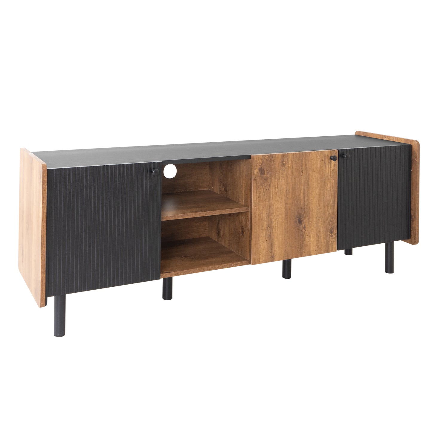 Mission Mid-Century TV Stand Console Table Entertainment
