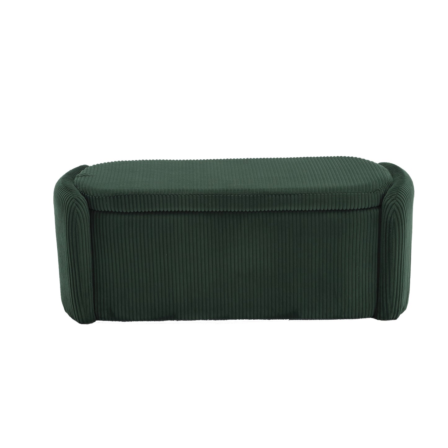 Elmcrest Contemporary Emerald Storage Ottoman