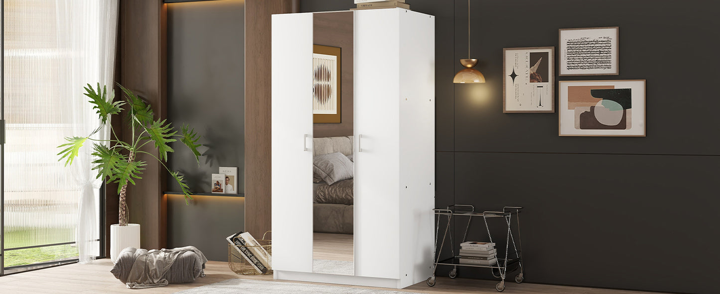 Jiron Modern Mirror Wardrobe Armoire