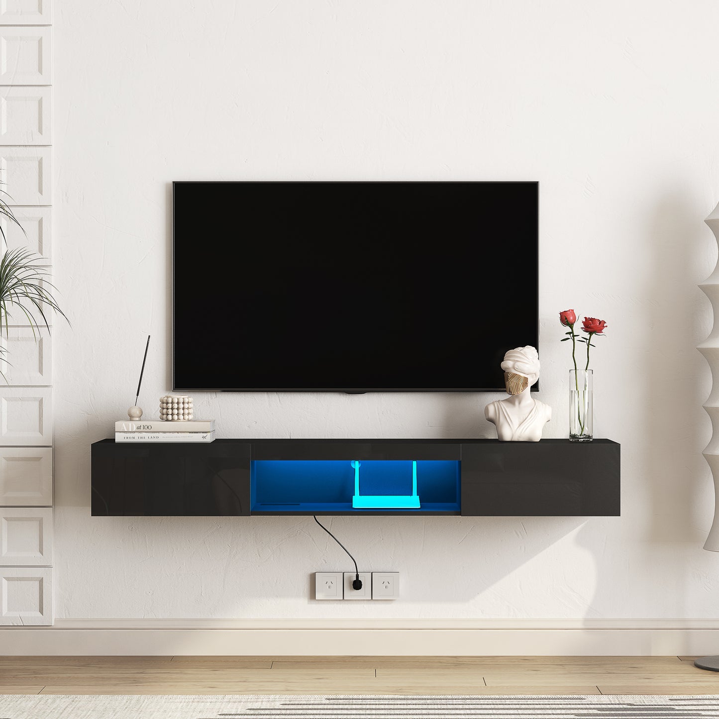 Centerville Modern Floating LED TV Mounted Stand