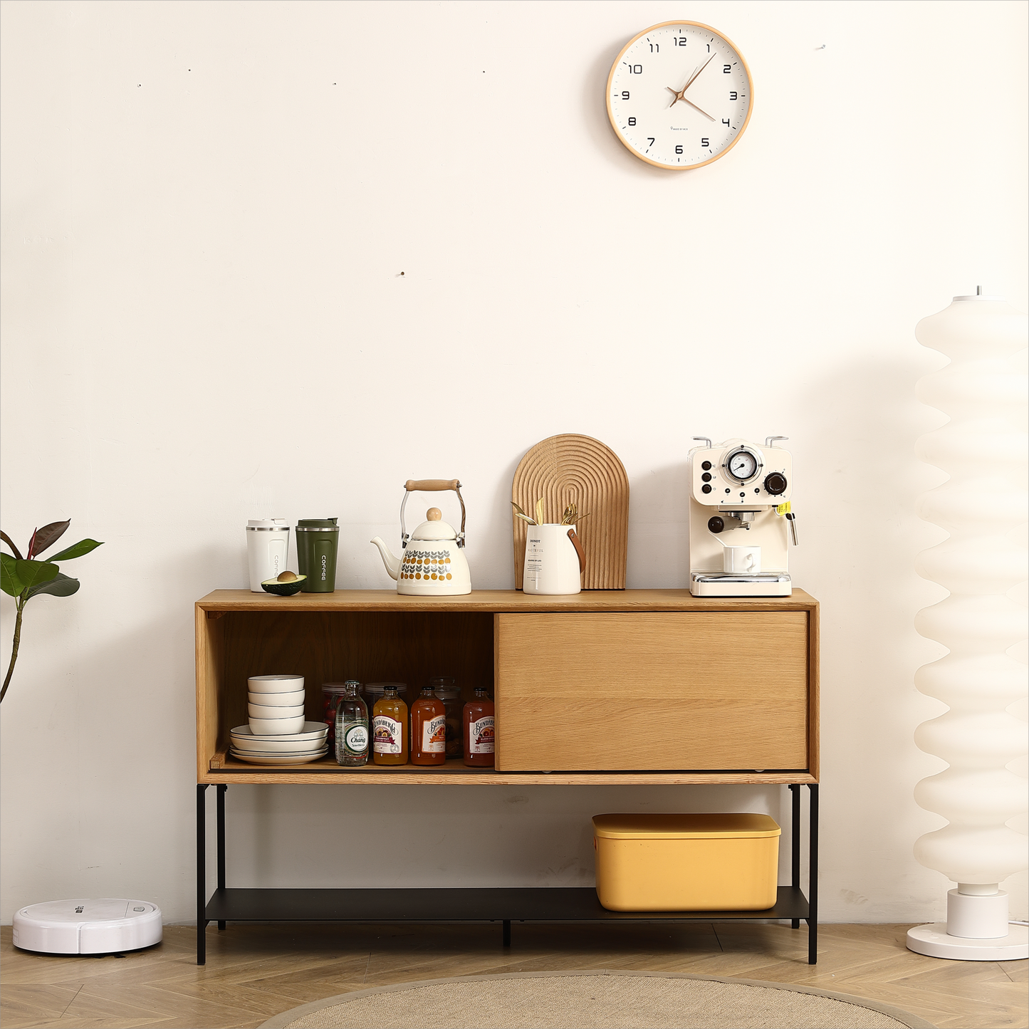 Cleo Contemporary Sliding Buffet Cabinet