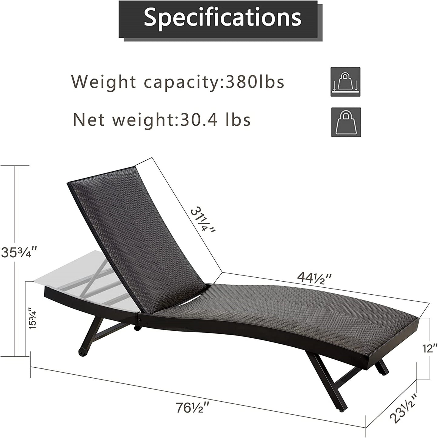 Emery Contemporary Outdoor Wicker Lounge Chairs