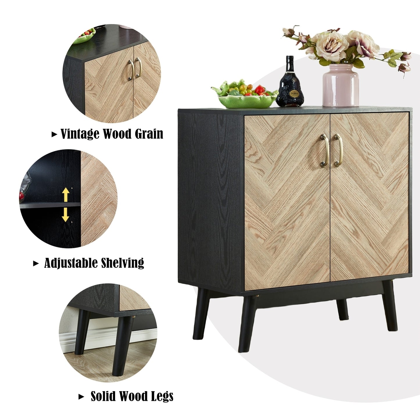 Irvington Mid-Century Buffet Storage Cabinet