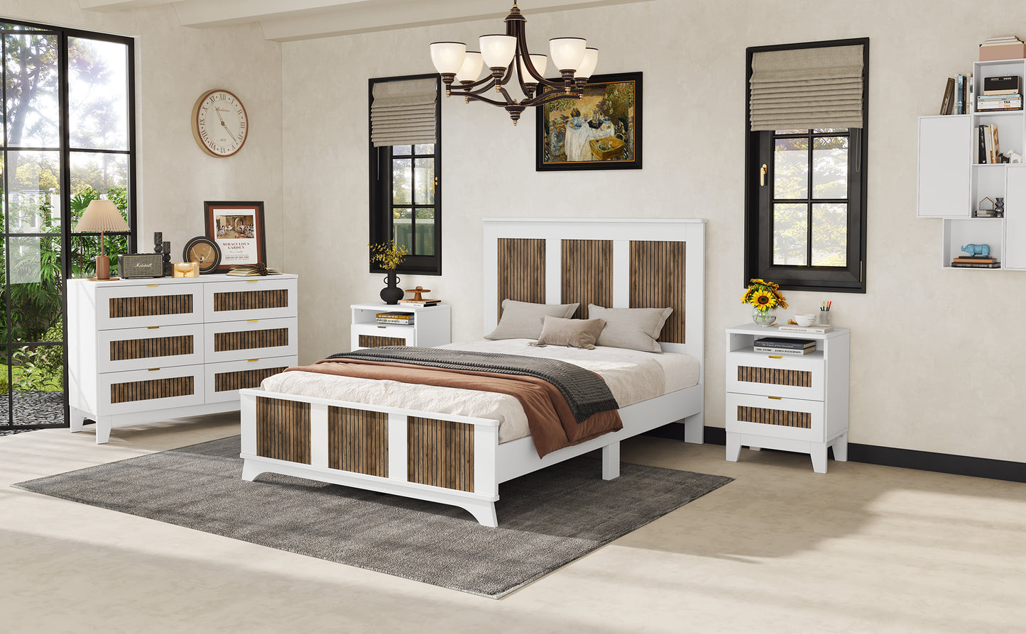 Calista Modern Farmhouse Classic Bedroom Set