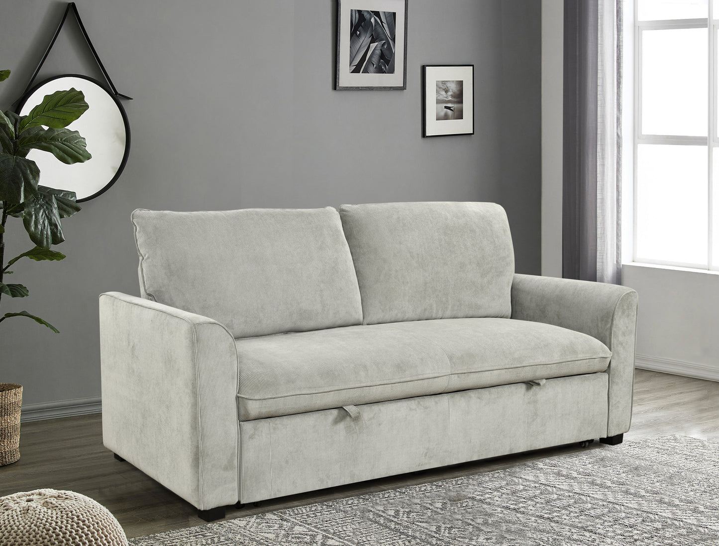 Fremont Modern Convertible Sleeper Sofa Loveseat