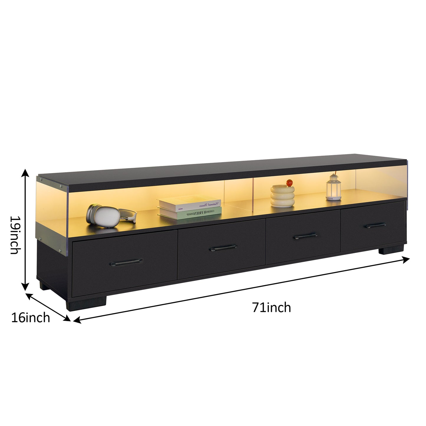 Justo Modern Velvet Classic TV Stand