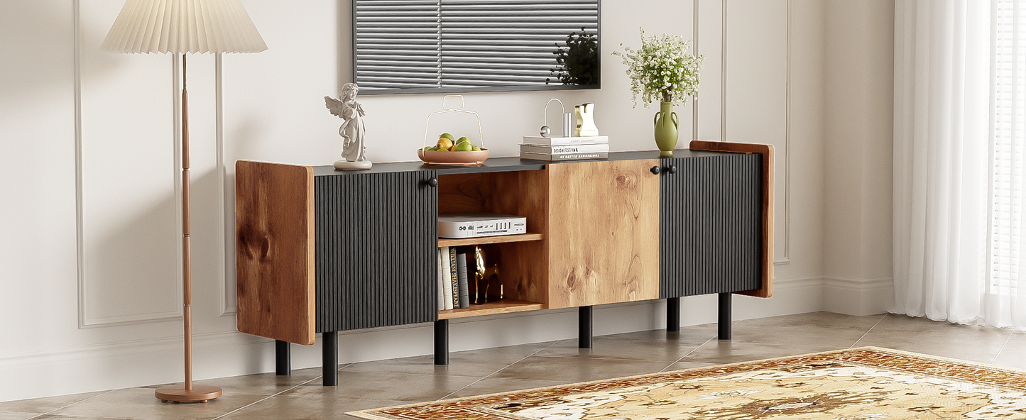 Mission Mid-Century TV Stand Console Table Entertainment