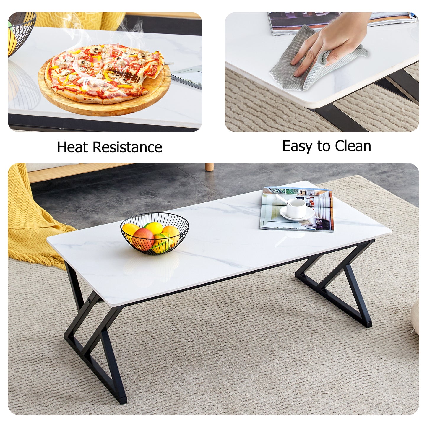 Lazzareschi Modern Monarch Rock Coffee Table