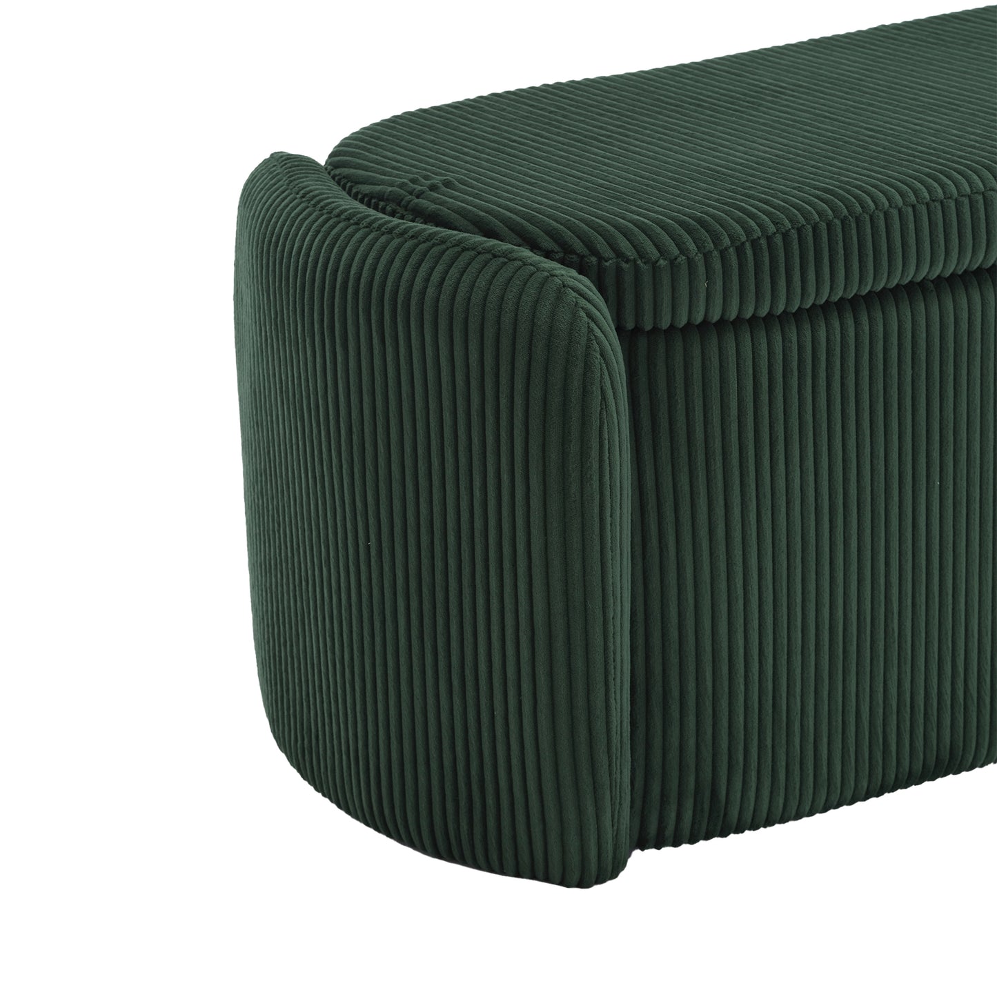 Elmcrest Contemporary Emerald Storage Ottoman