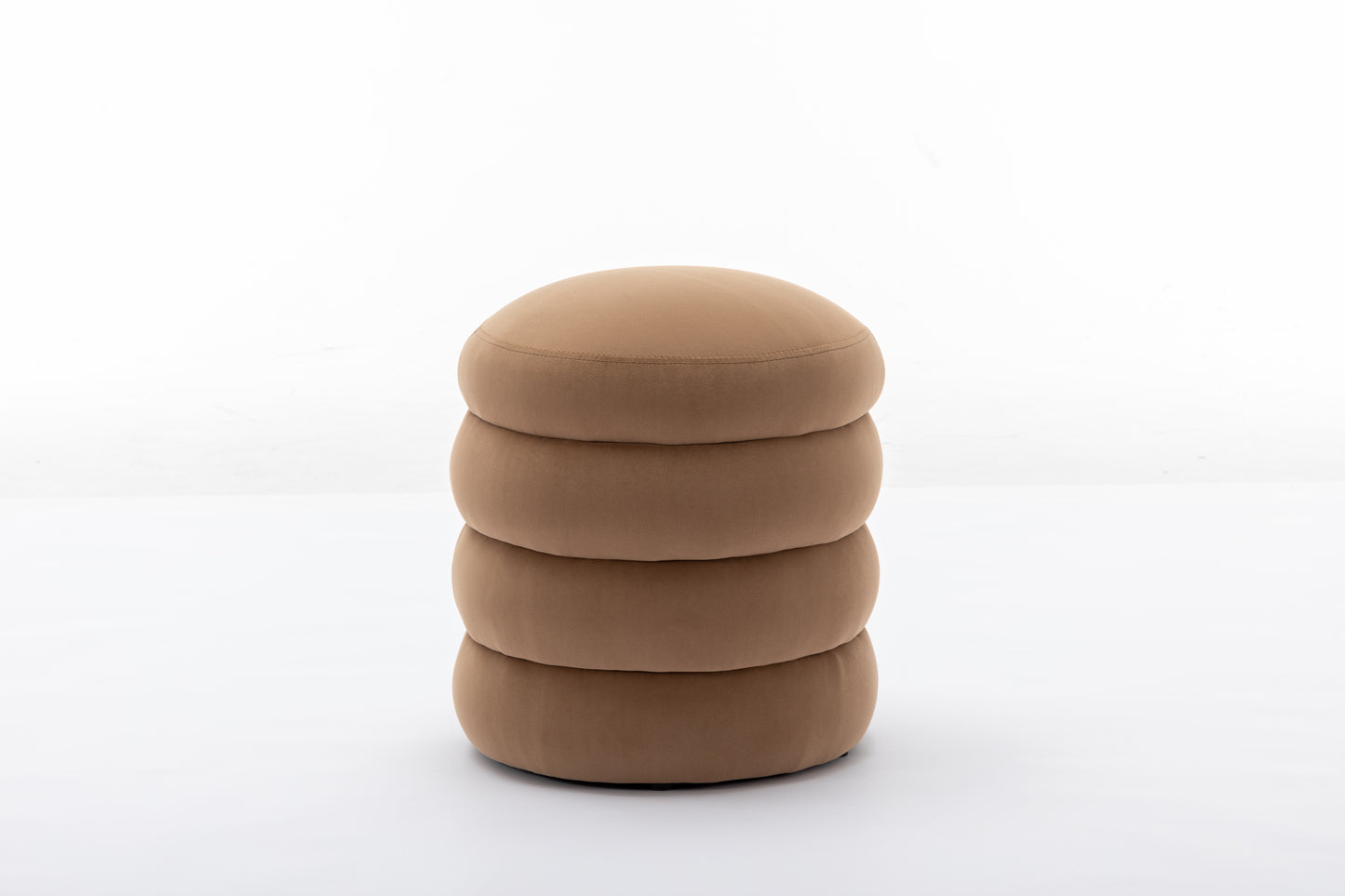 Ghivi Contemporary Velvet Round Footrest Ottoman
