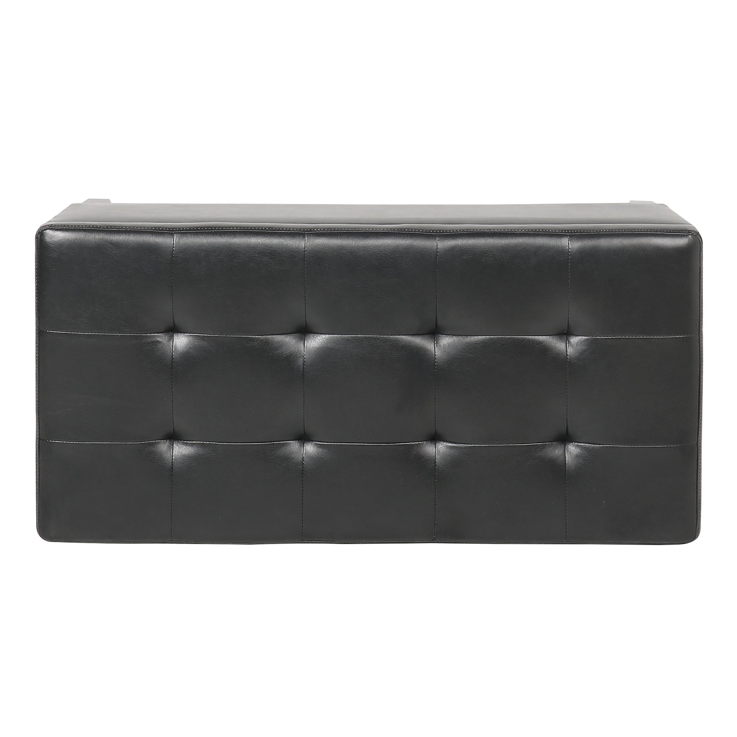 Justo Modern Faux Leather Ottoman