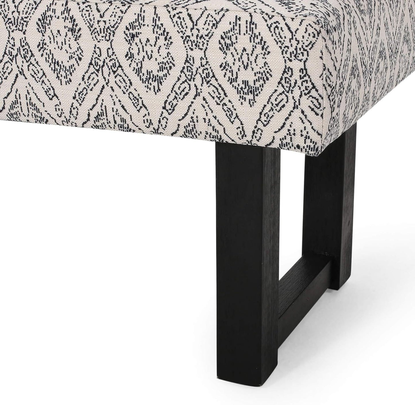 Kingsly Modern Boho Fabric Bench