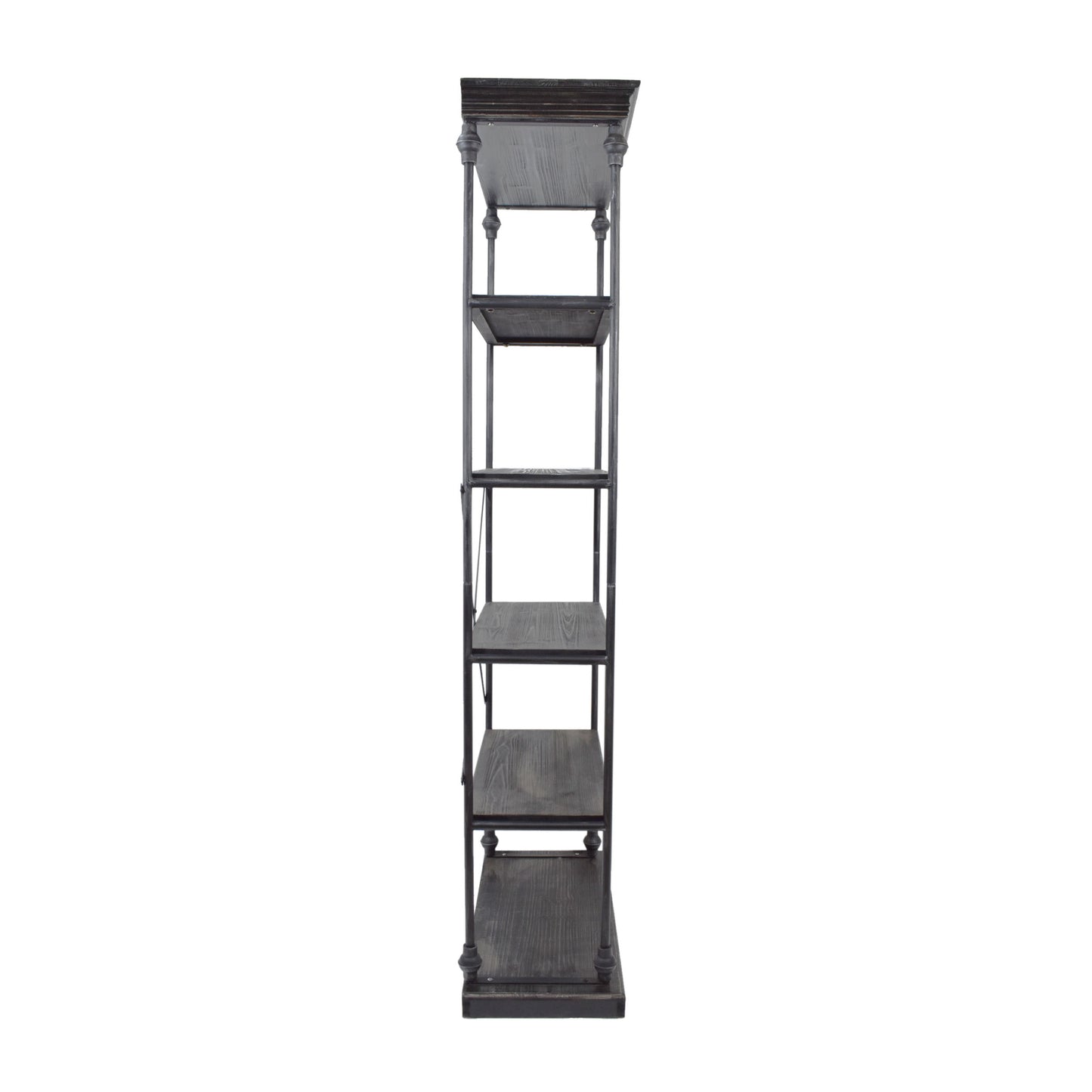 Ghivi Modern Metal Pipe shelf fir wood