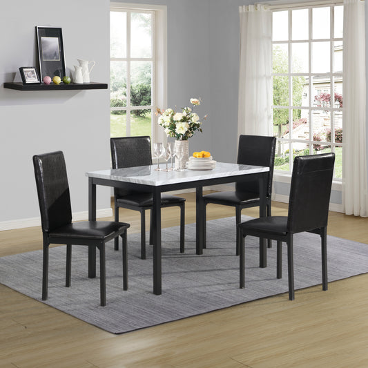 Cleo Modern Citico 5-Piece Metal Dinette Set