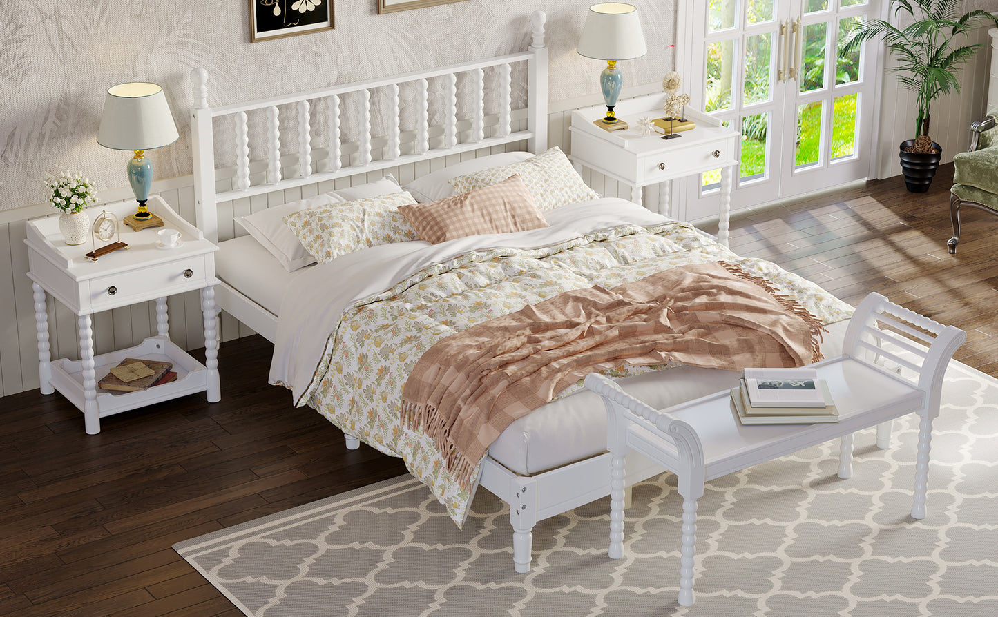 Warmsprings Mid-Century Gourd Shaped Retro Bedroom Set