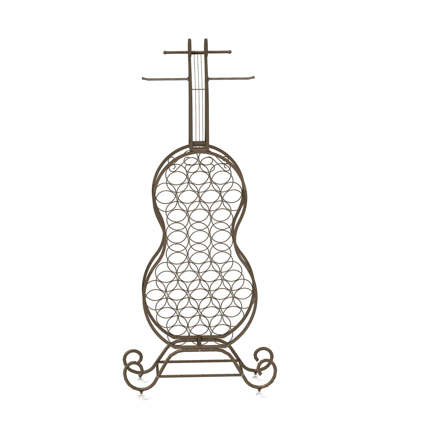 Mission Industrial Cello Shape Wine Bakers Rack