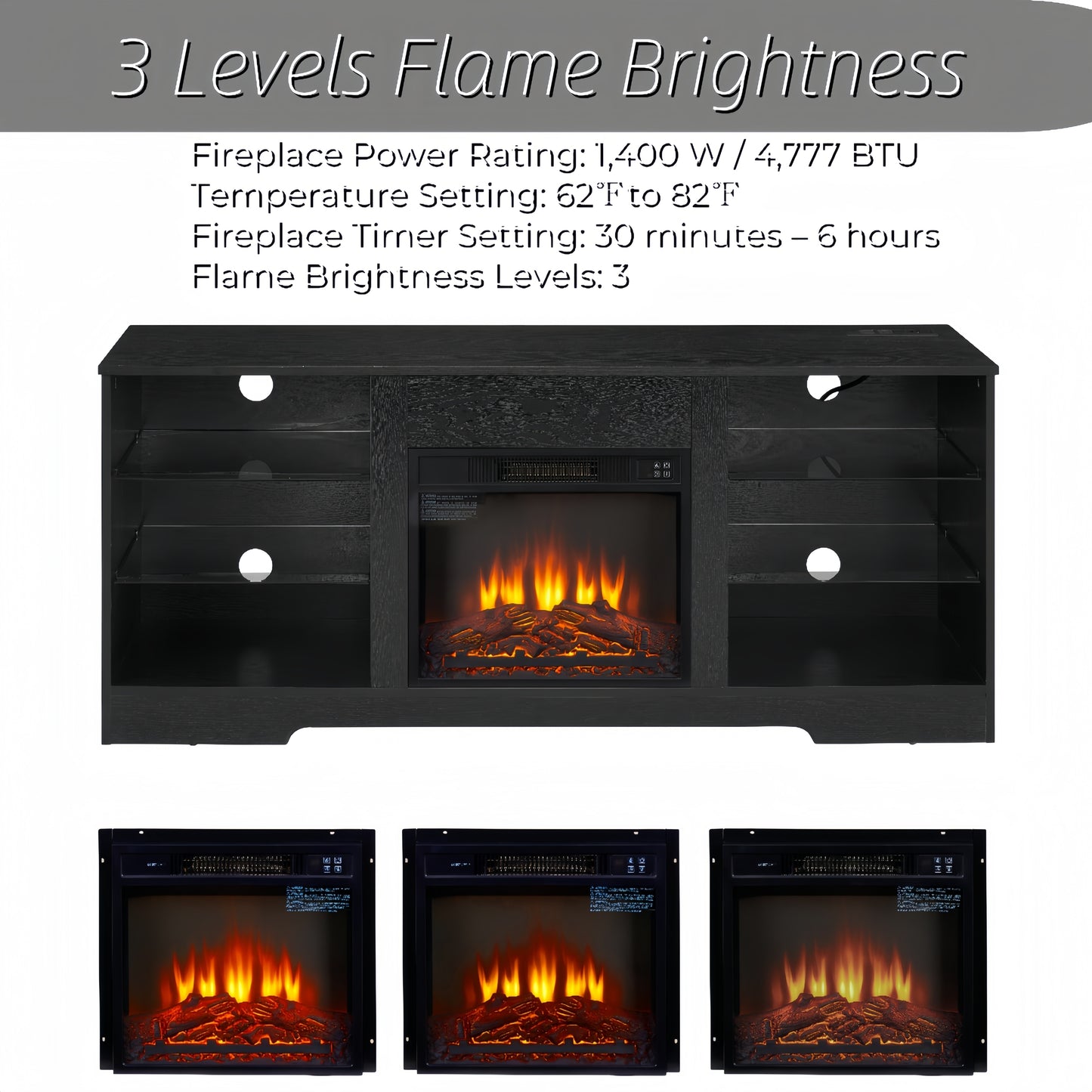 Lula Modern LED Fireplace TV Stand