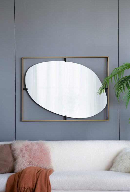 Marites Contemporary Poppy Metal Mirror