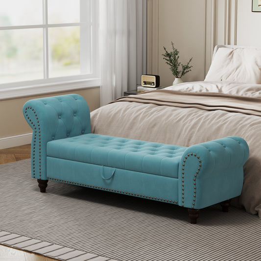 Somerset Contemporary Classic Velvet Tufted Bench