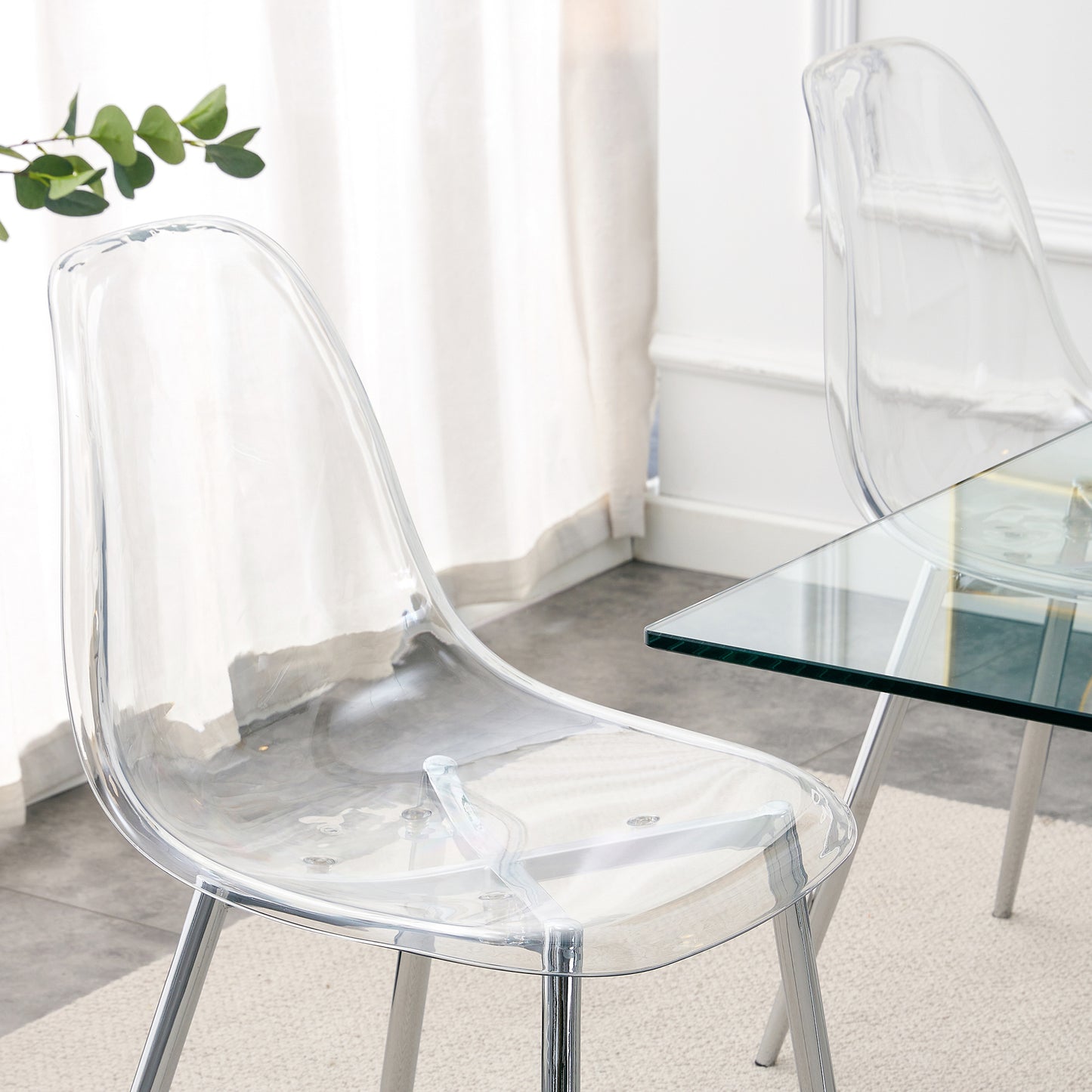 Fitch Contemporary Crystal Dining Chairs
