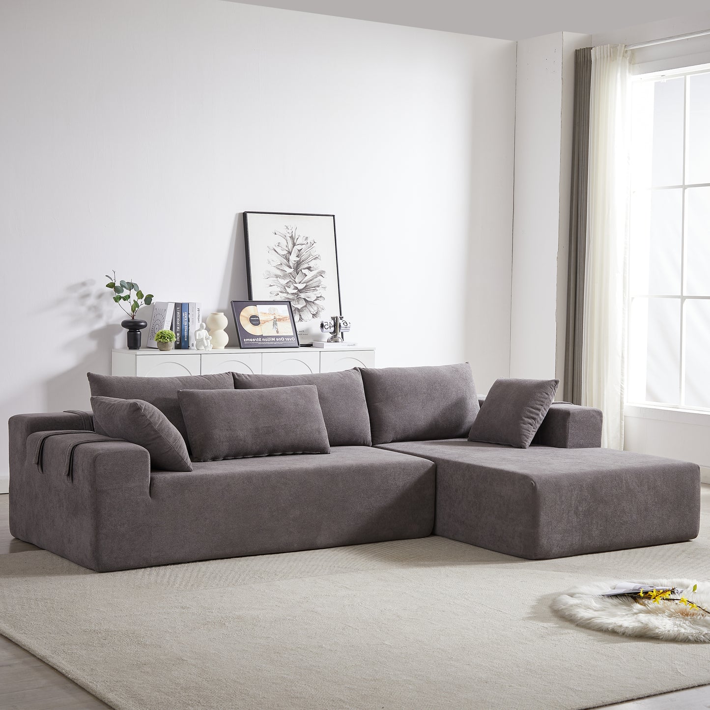 Marites Modern Chenille Sectional Sofa