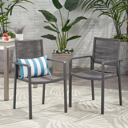 Bartholomew Modern Aluminum Rope Chair