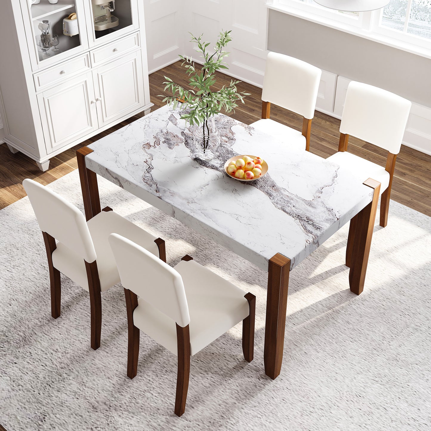 Cleo Modern Marble Dining Set